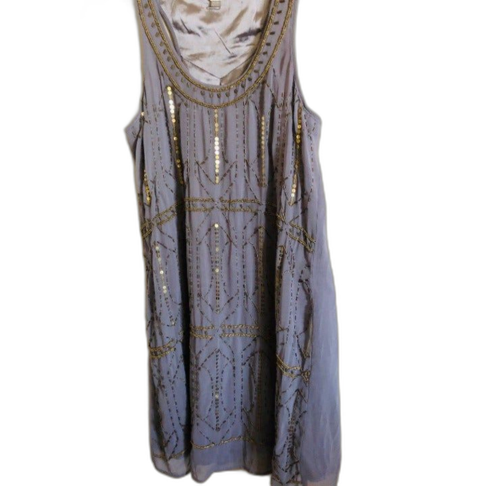 FOSSIL DRESS BEADED SEQUIN LARGE NWOT